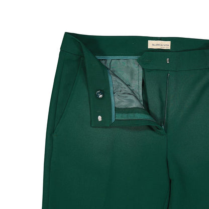BLANCA VITA Green Elastane Cropped Pants