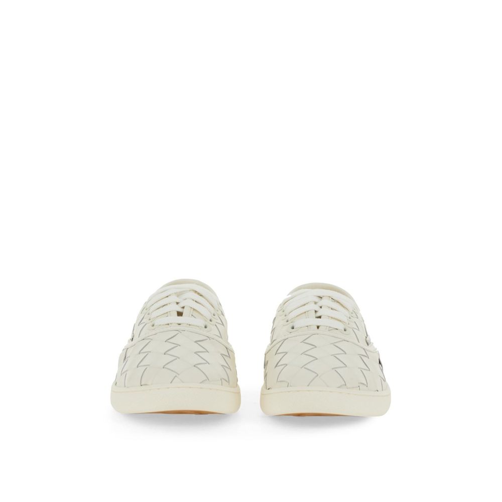 Bottega Veneta White Calfskin Low Top Sneakers