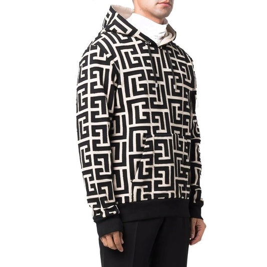 Balmain Monogrammed Hooded Sweatshirt
