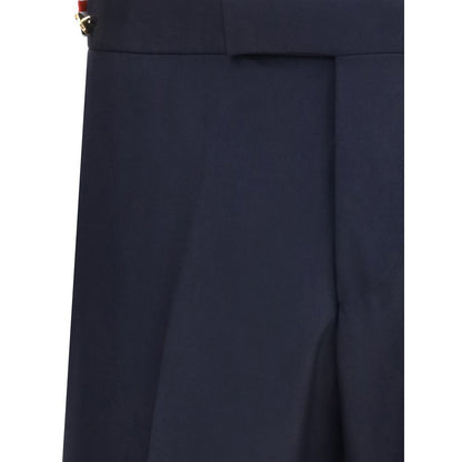 Thom Browne Blue Wool Casual Pants