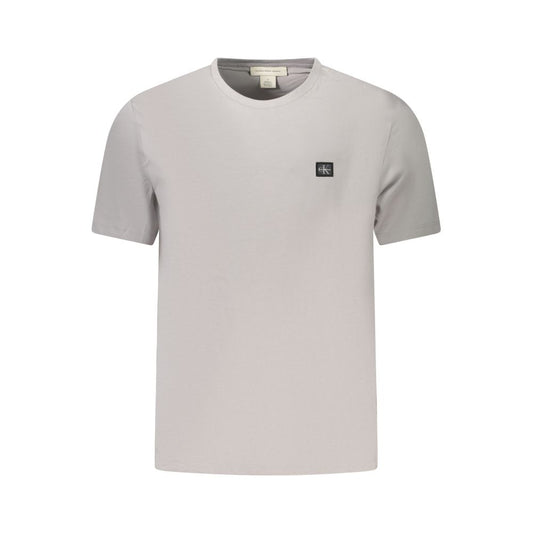 Calvin Klein Gray Cotton Men T-Shirt