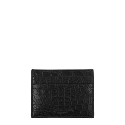 Billionaire Italian Couture Black Crocodile Cardholder