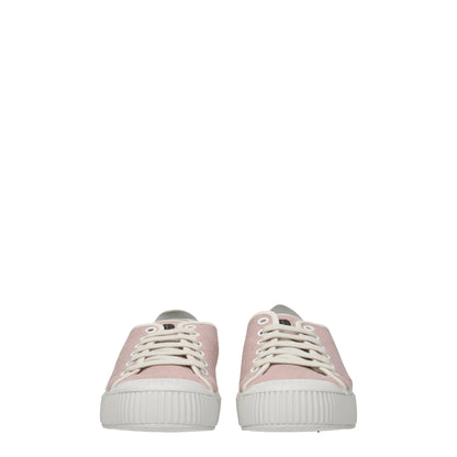 Car Shoe Pink Fabric Low Top Sneakers