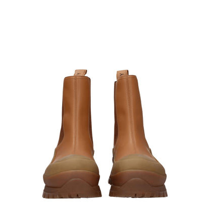 Stella McCartney Brown Leather Ankle Boots
