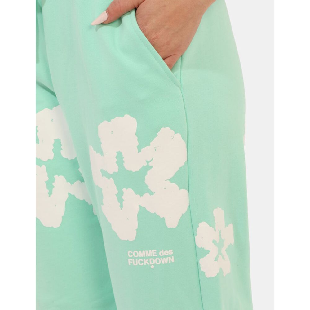 Comme Des Fuckdown Green Cotton Women Sweatpant