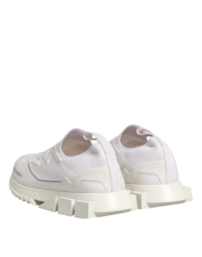Dolce & Gabbana White SORRENTO Slip On Low Top Sneakers Shoes