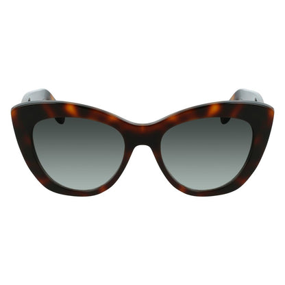 Salvatore Ferragamo Brown Acetate Sunglasses