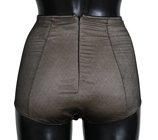Dolce & Gabbana Bottoms Underwear Beige With Black Net