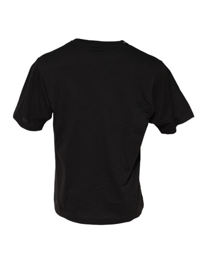 Dolce & Gabbana Black Minimalist Cotton Crew Neck T-shirt