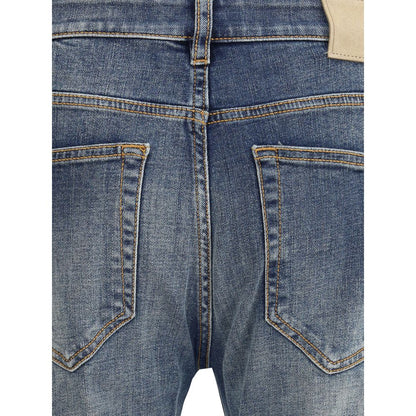 PT Torino Blue Cotton Slim Fit Jeans