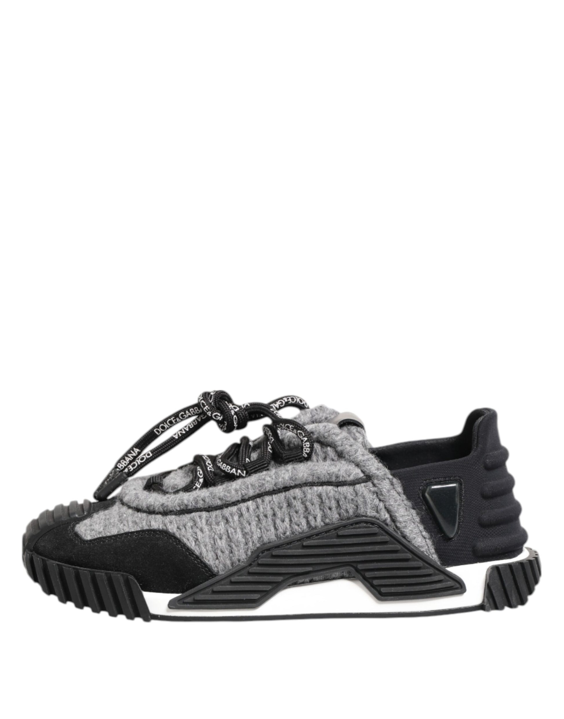 Dolce & Gabbana Black Gray NS1 Low Top Sneakers Shoes
