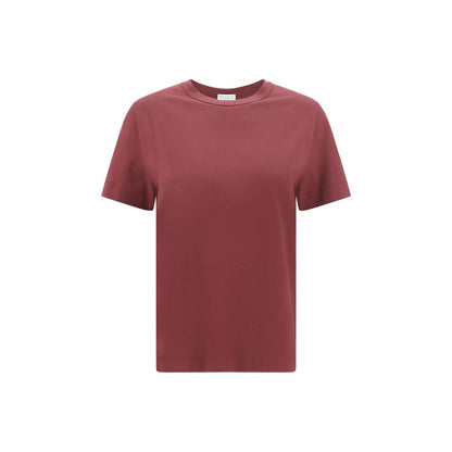Brunello Cucinelli Bordeaux Cotton T-Shirt