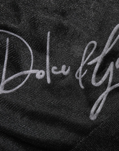 Dolce & Gabbana Black Polyester Pullover Sweatshirt Sweater
