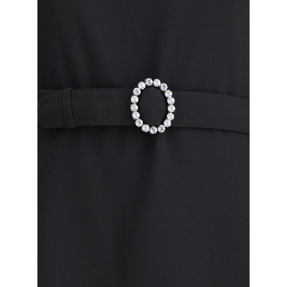 Saint Laurent Black Viscose Cocktail Dress