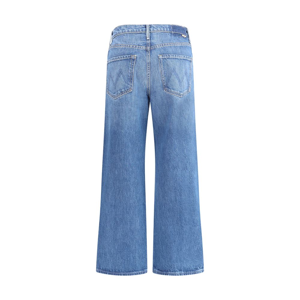 Mother Denim Blue Cotton Cropped Jeans