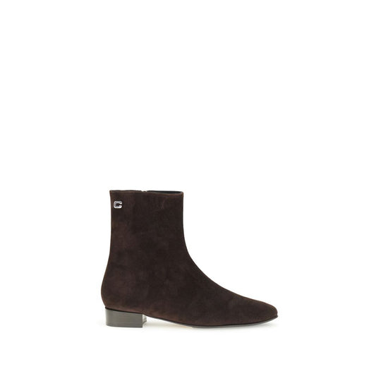 Carel Paris Brown Leather Ankle Boots