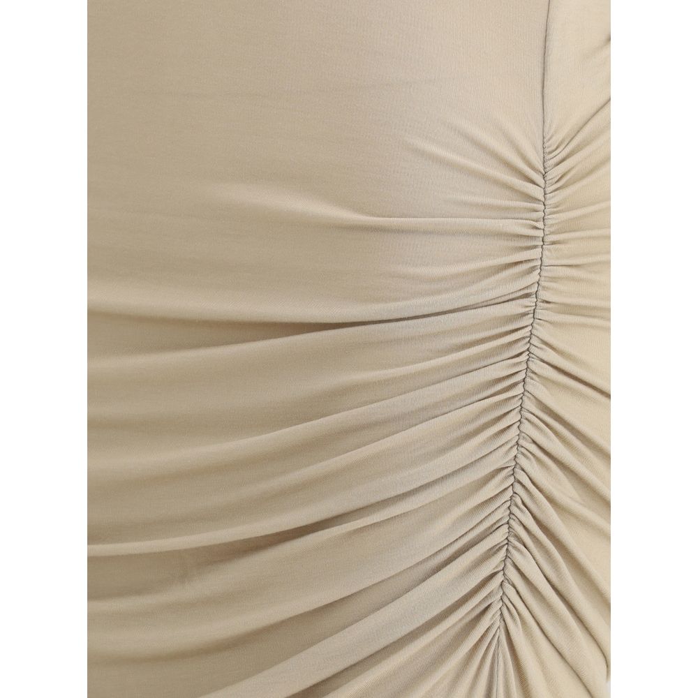 Marant Etoile Beige Modal Casual Dress