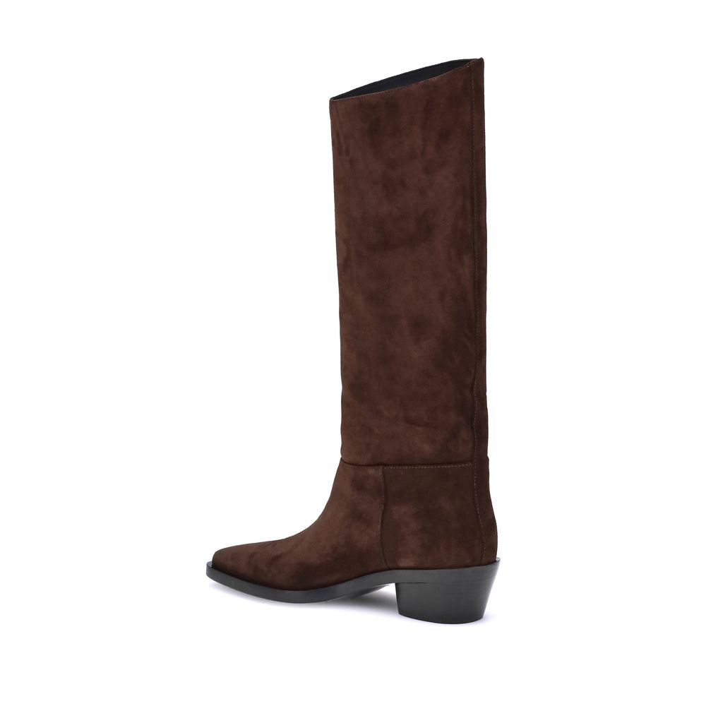 Proenza Schouler Brown Calf Leather Bos Taurus Ankle Boots