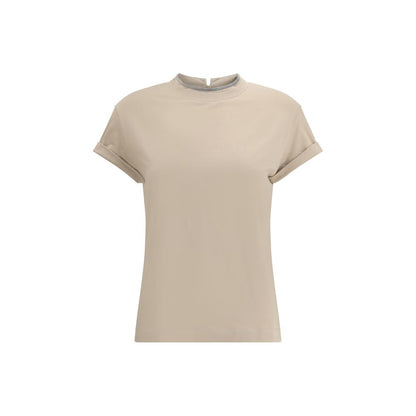 Brunello Cucinelli Beige Elastane T-Shirt
