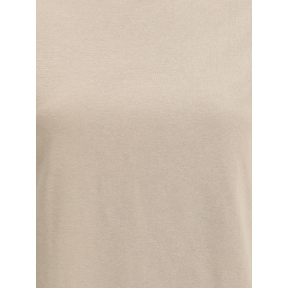 Brunello Cucinelli Beige Elastane T-Shirt