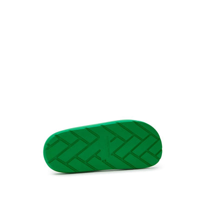 Bottega Veneta Green Cotton Slippers