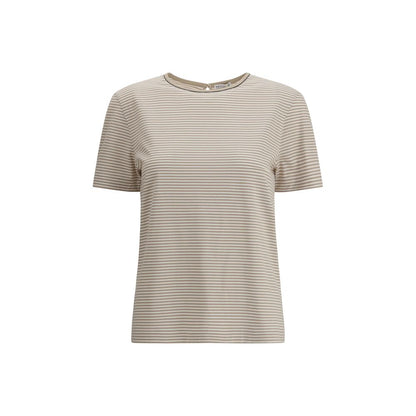 Brunello Cucinelli Beige Cotton T-Shirt