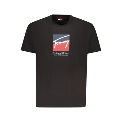 Tommy Hilfiger Black Cotton Men's T-Shirt