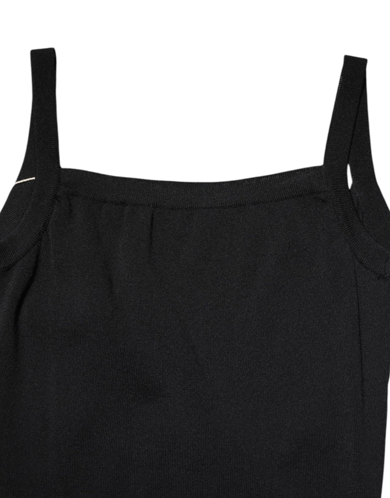 Laneus Black Square Neck Bodycon Ruched Mini Dress