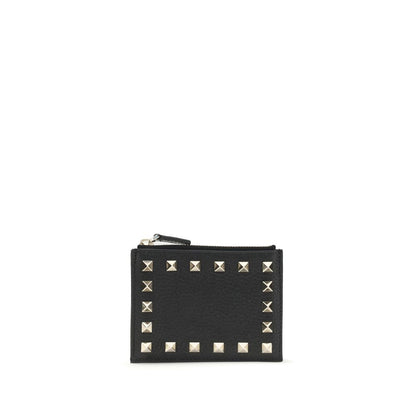Valentino Garavani Black Calf Leather Bos Taurus Wallet
