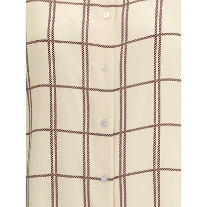 Crida Milano Cream Silk Pattern Shirt
