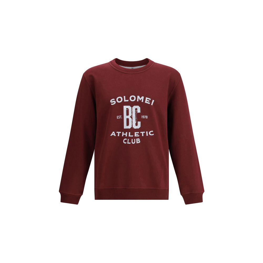Brunello Cucinelli Bordeaux Cotton Sweatshirt
