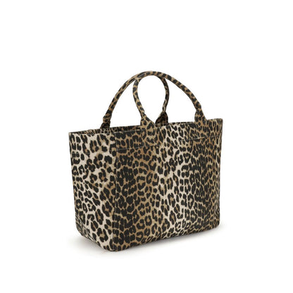 Ganni XXL Leopard Tote Bag