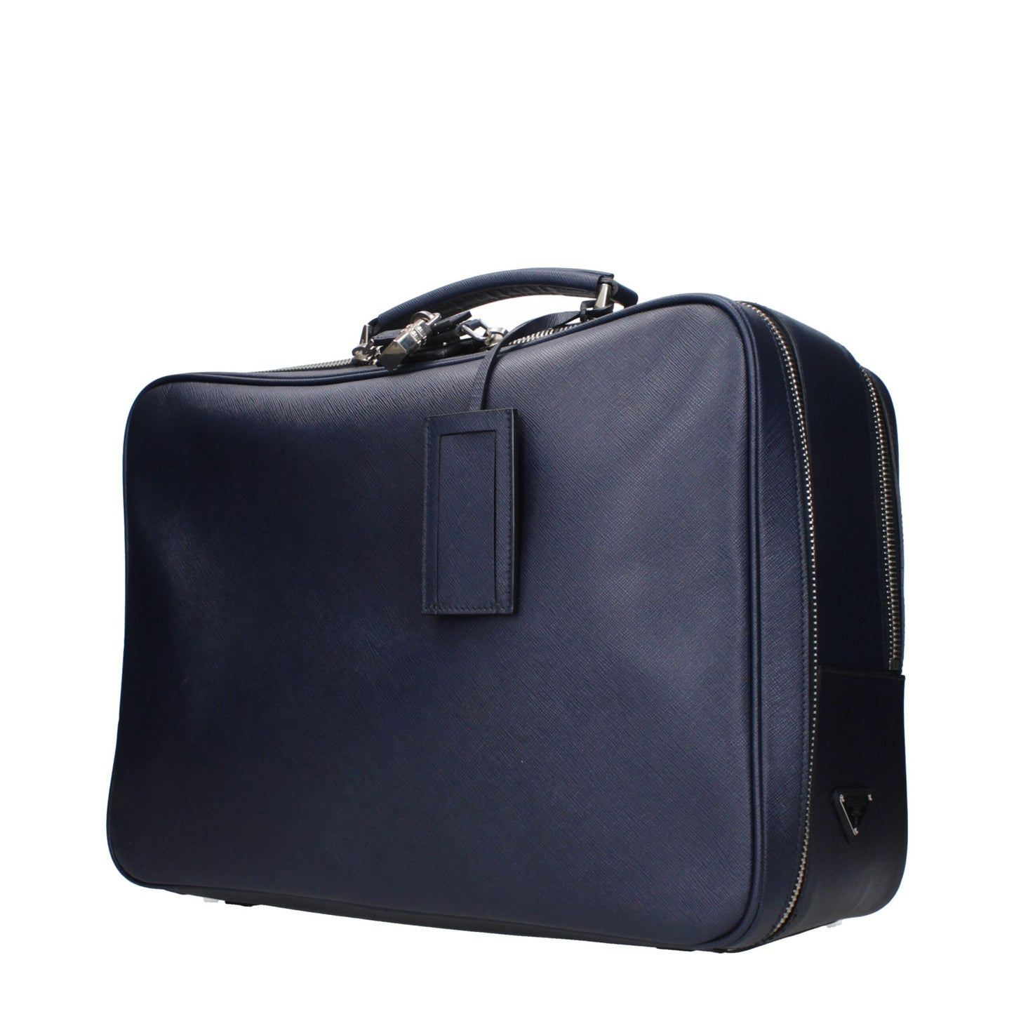 Prada Blue Leather Luggage And Travel