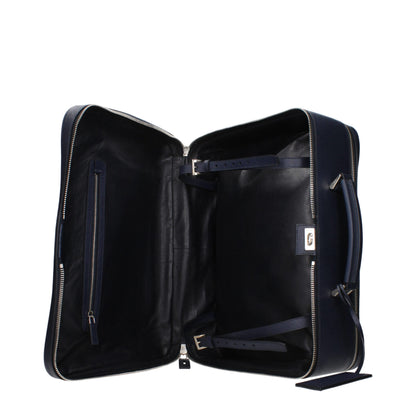 Prada Blue Leather Luggage And Travel