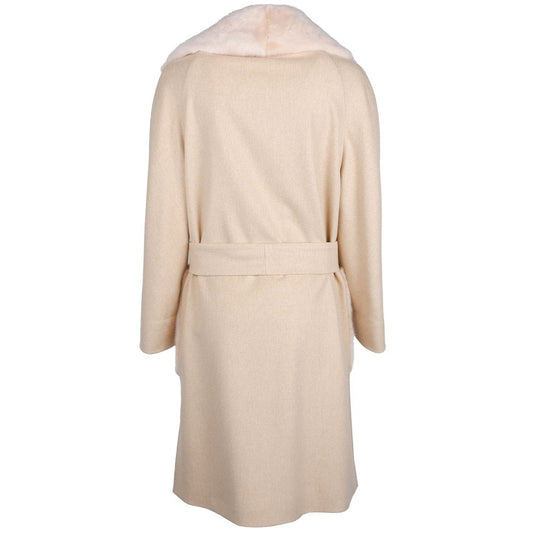 Made in Italy Beige Wool Jackets & Coat