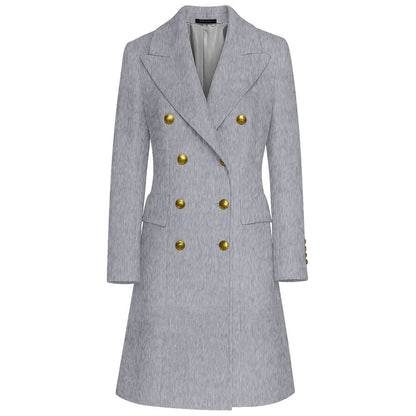 Made in Italy Gray Wool Jackets & Coat