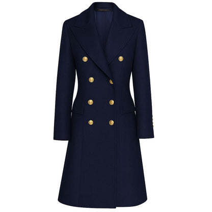 Made in Italy Blue Wool Jackets & Coat