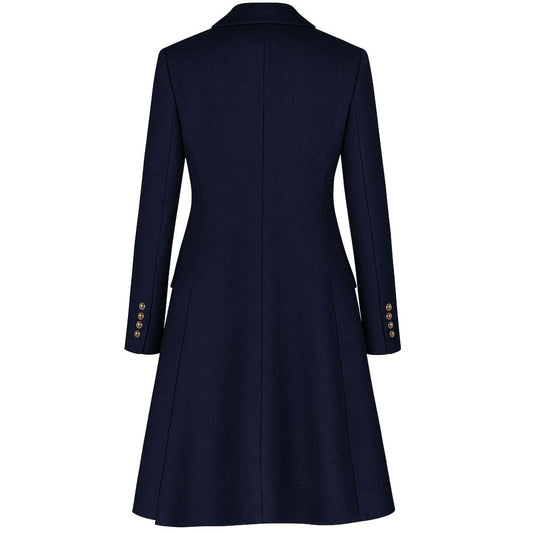 Made in Italy Blue Wool Jackets & Coat