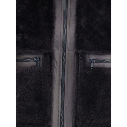 Brunello Cucinelli Black Leather Coat