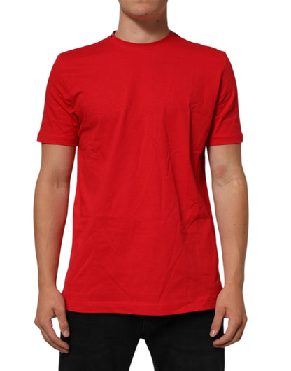 Dolce & Gabbana Red Goodluck 2023 Cotton Crew Neck T-shirt