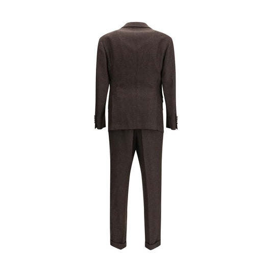 Brunello Cucinelli Brown Wool Two-Piece Suit