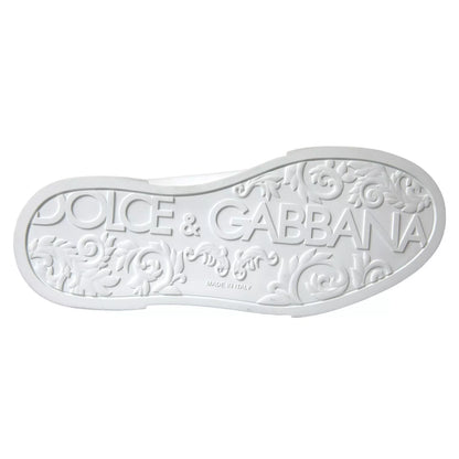 Dolce & Gabbana White Calf Leather Low Top Sneakers Shoes
