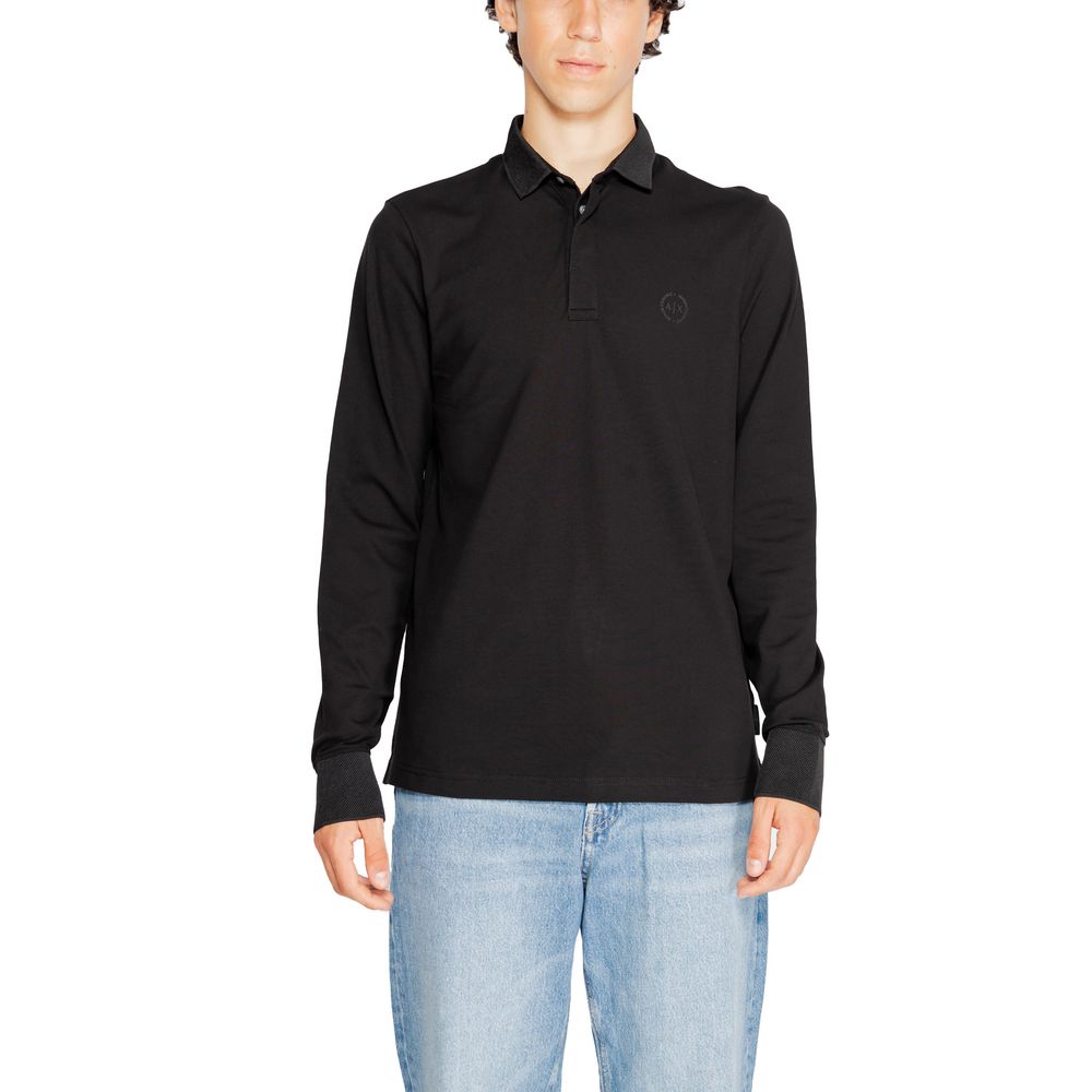 Armani Exchange Black Cotton Long Sleeve