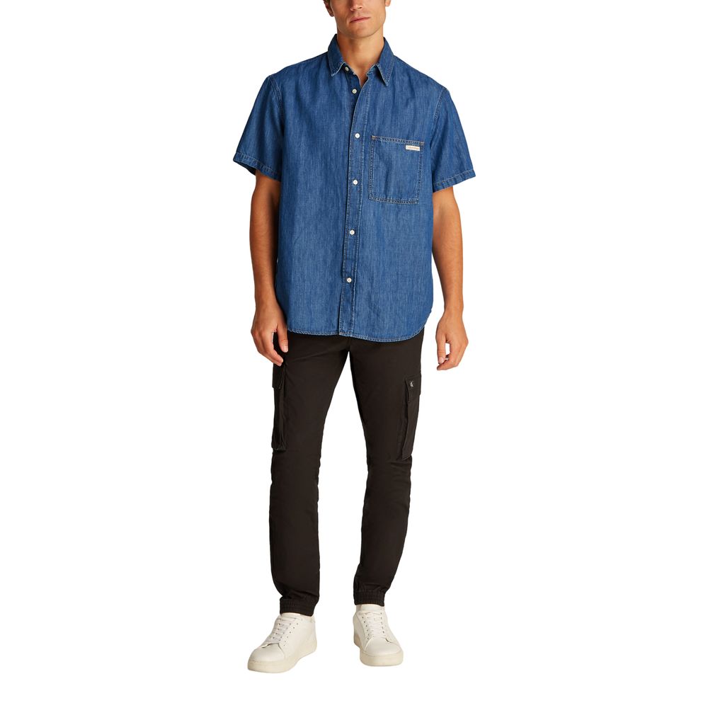 Calvin Klein Jeans Blue Cotton Shirt