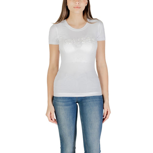 Guess White Cotton T-Shirt
