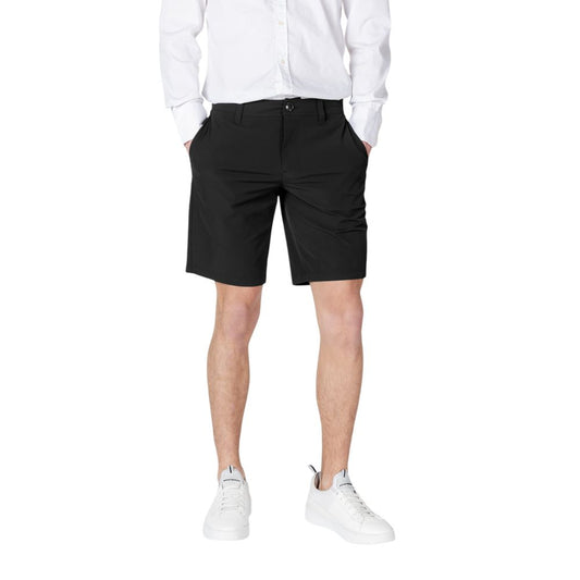 Armani Exchange Black Polyamide Bermuda Shorts