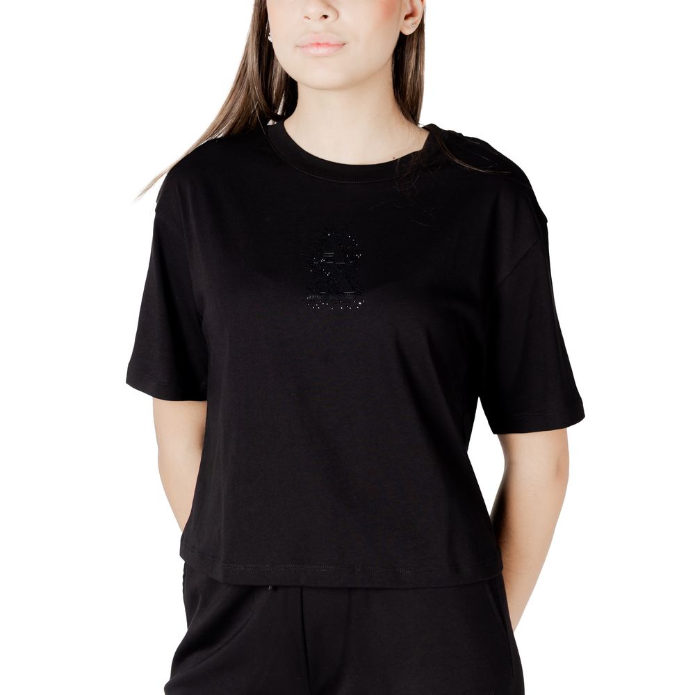 Armani Exchange Black Cotton T-Shirt