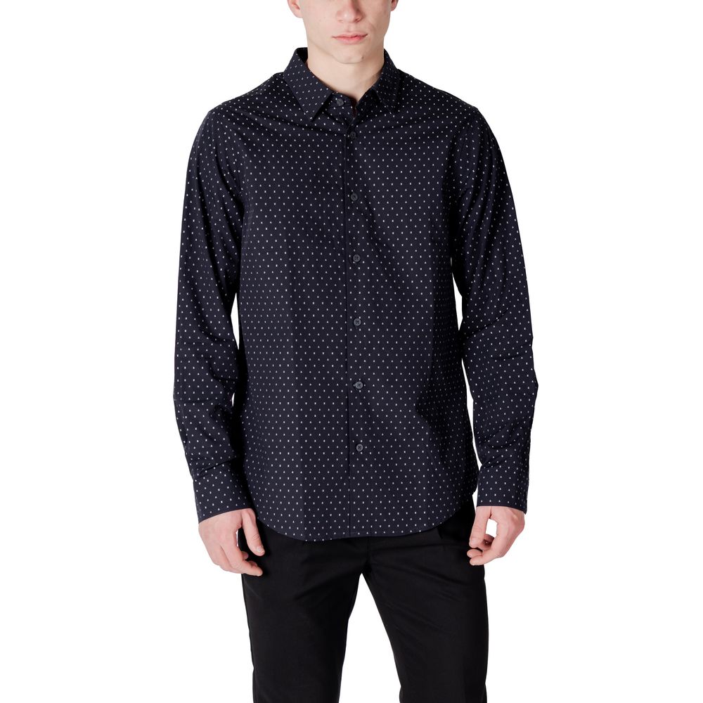 Armani Exchange Blue Cotton Shirt