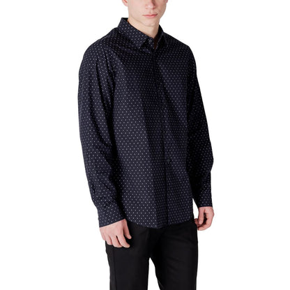 Armani Exchange Blue Cotton Shirt
