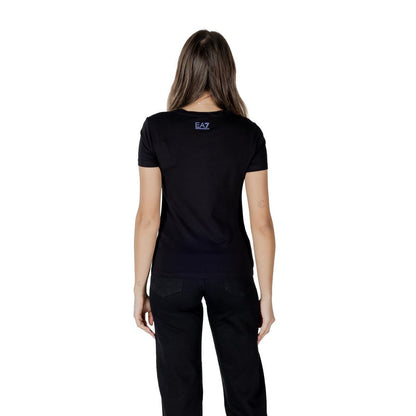 EA7 Emporio Armani Black Cotton T-Shirt